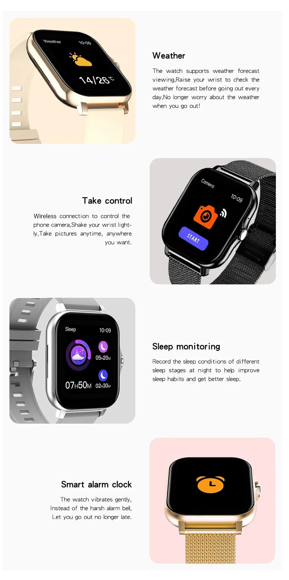 1.44” Bluetooth Smartwatch for Android & iOS