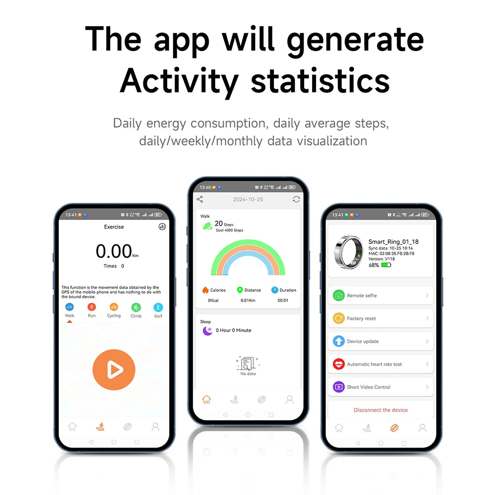 SR09 Smart Ring Health & Fitness Tracker