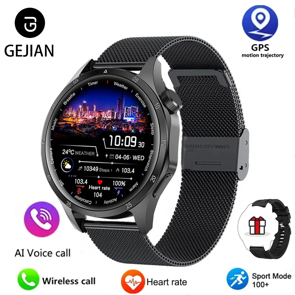 2025 Men’s AMOLED Bluetooth Smartwatch