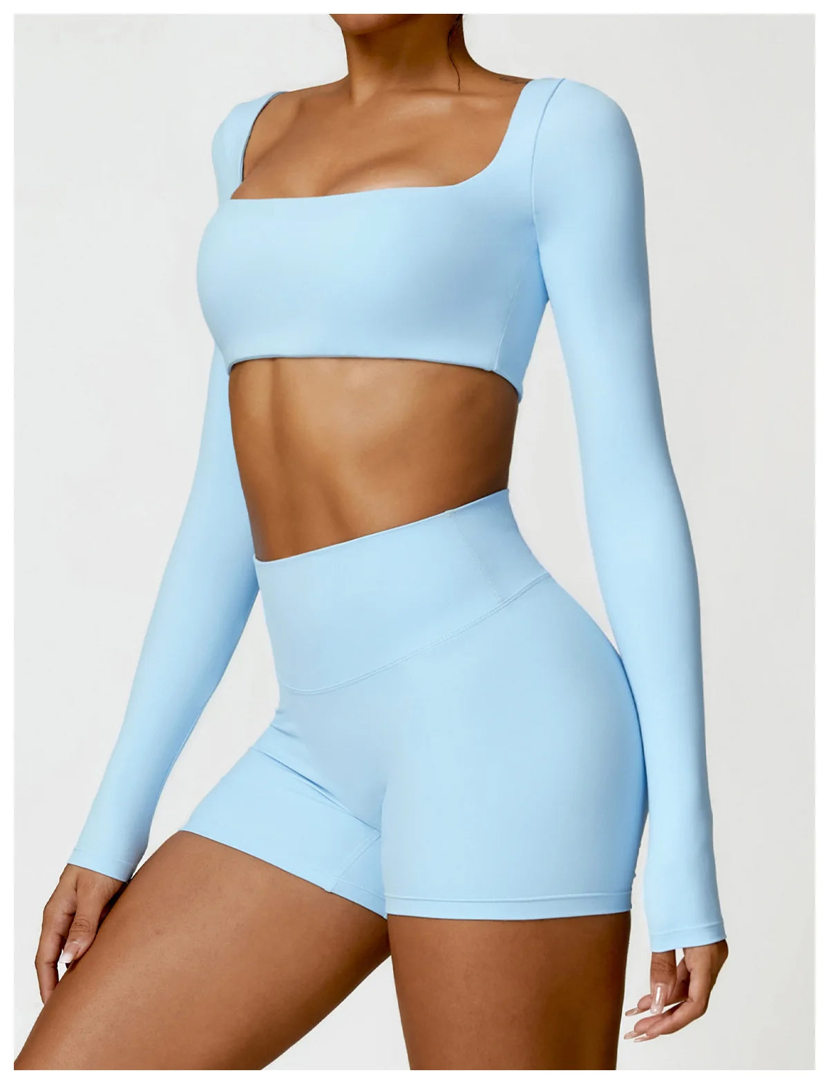 Women’s Quick-Dry Long Sleeve Sports Crop Top