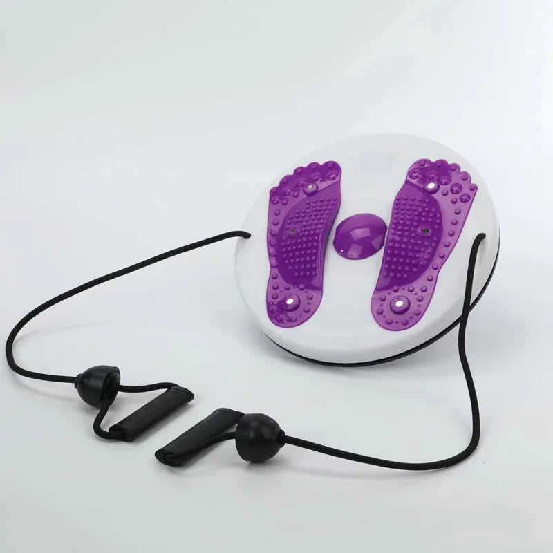 Waist Twisting Disc with Foot Massage – Portable Magnetic Fitness Torsion Board