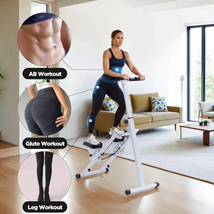 Adjustable Height Stair Stepper with Handlebars