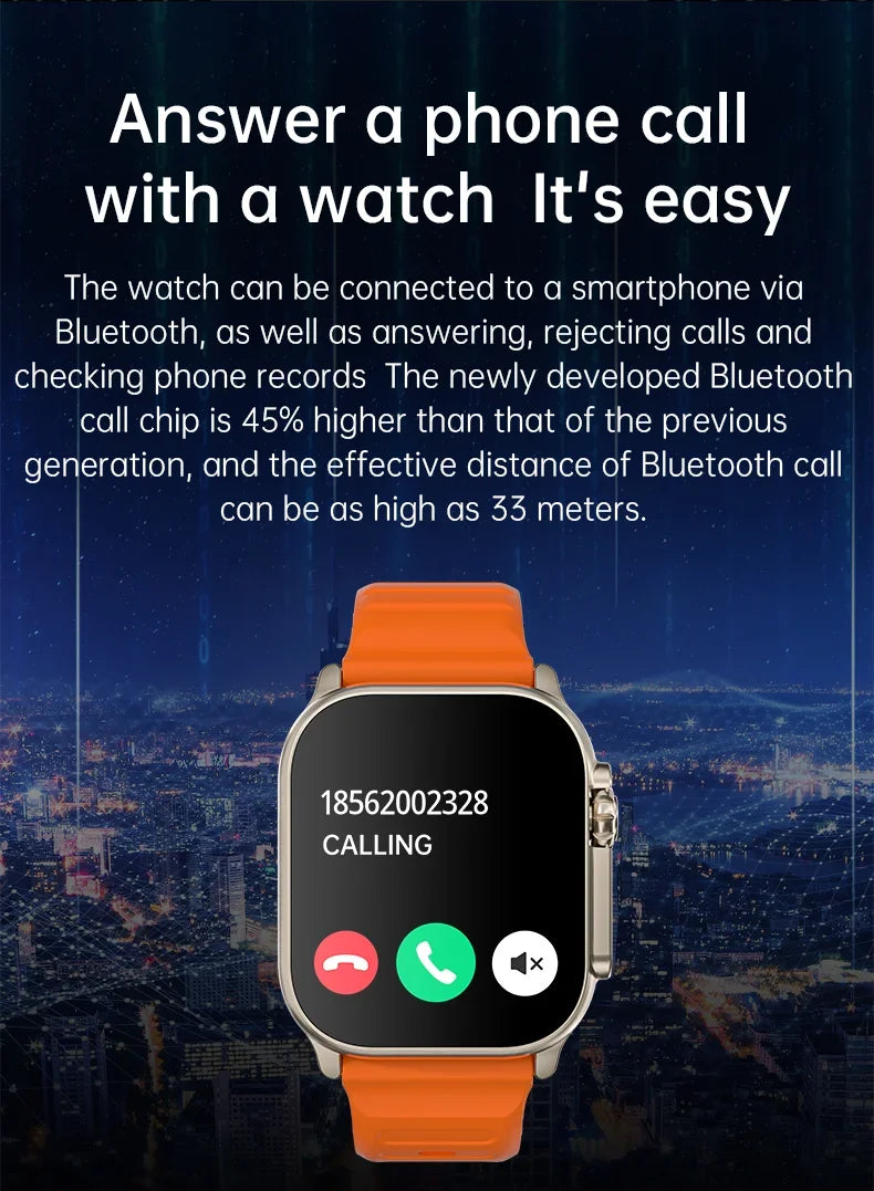 T900 Ultra 2 Smartwatch 49mm – Bluetooth Call, Music, NFC, Wireless Charging, Compatible with Android & iOS