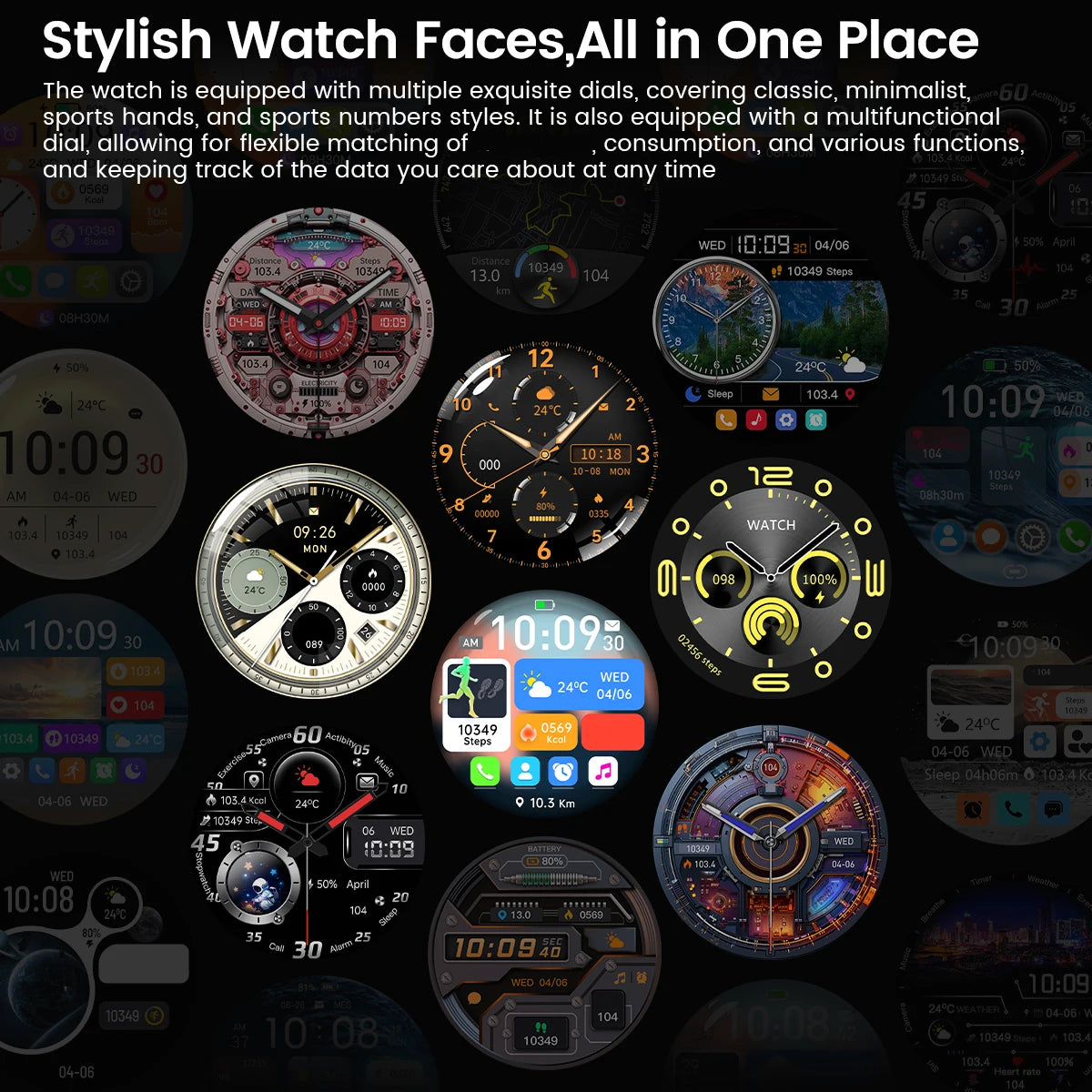 2025 Men’s AMOLED Bluetooth Smartwatch