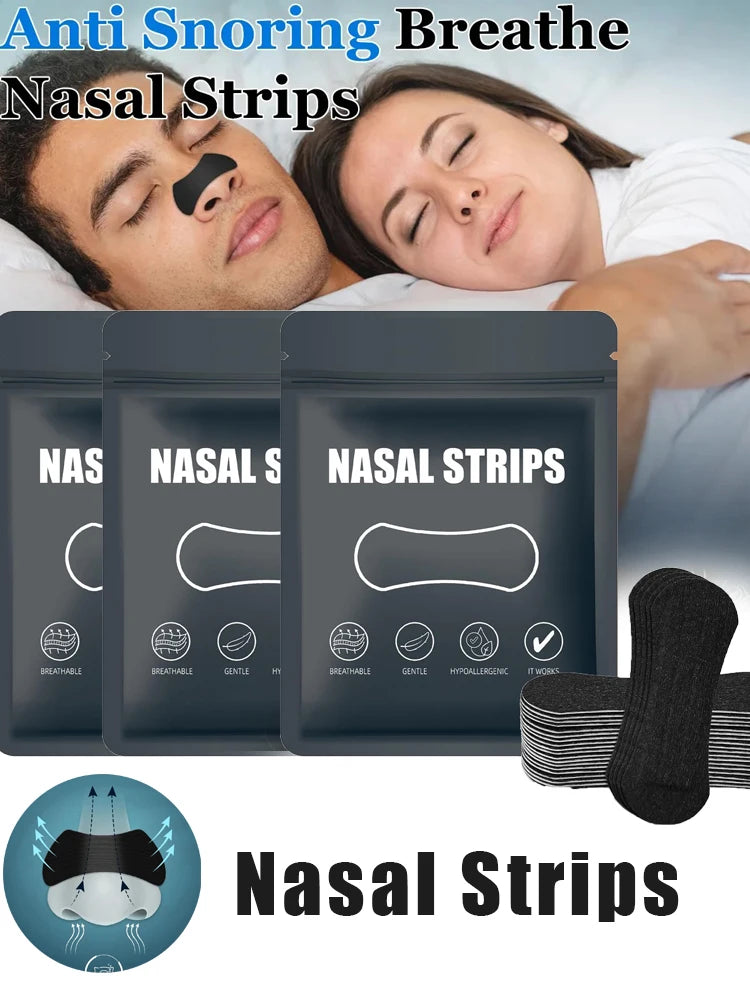 Anti Snoring Nose Strips – Breathable Nasal Patch for Better Sleep & Breathing Correction