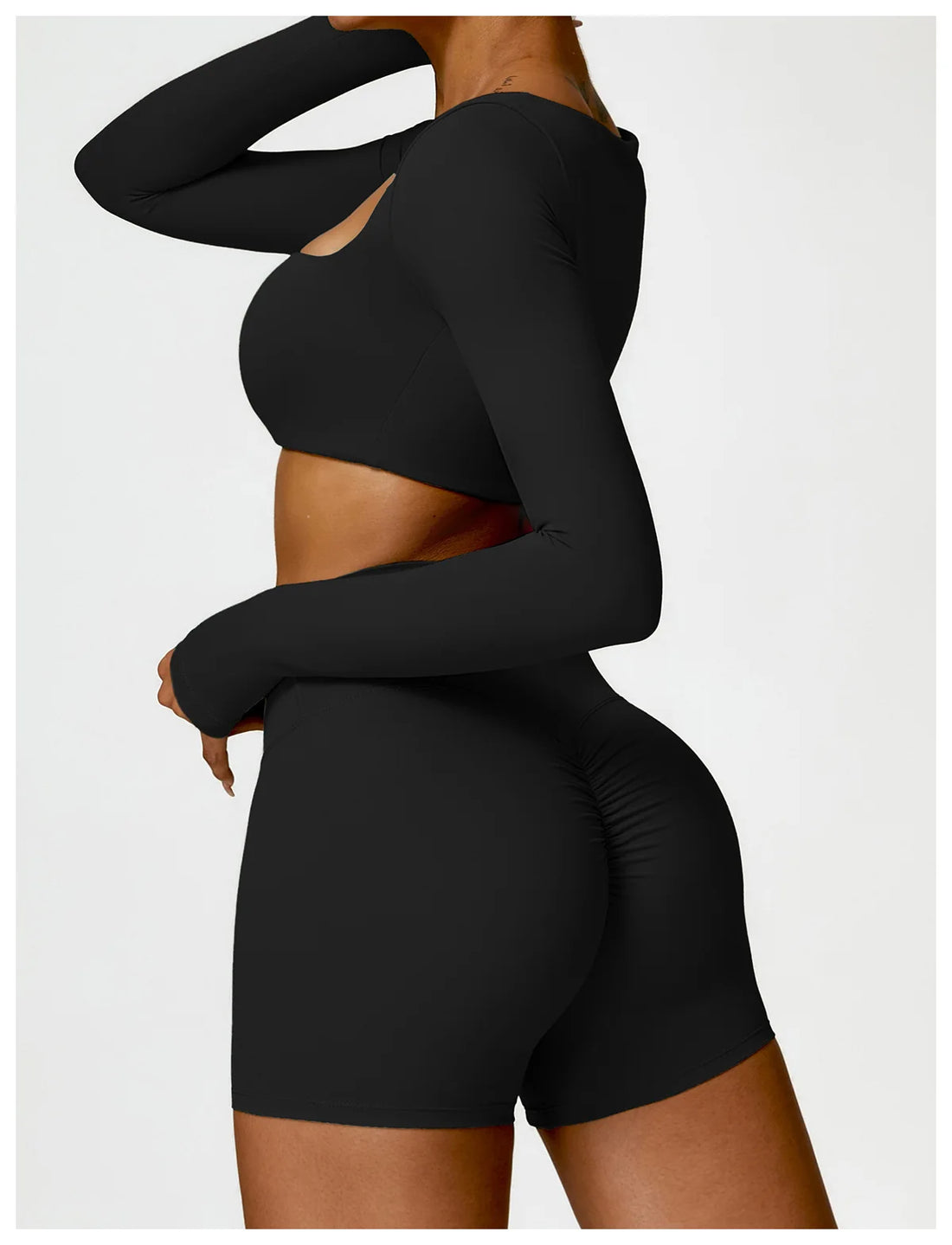 Women’s Quick-Dry Long Sleeve Sports Crop Top
