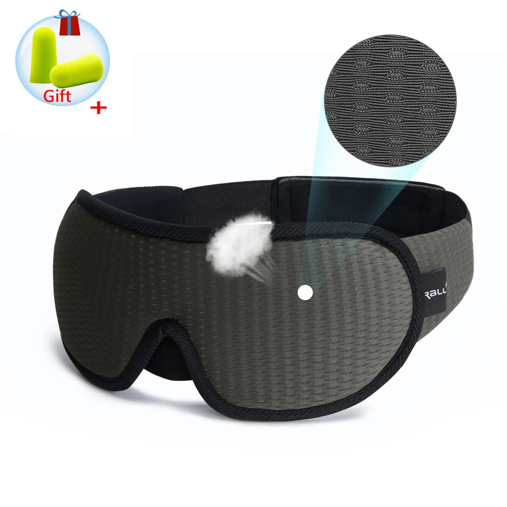 3D Contoured Sleeping Mask – Soft Breathable Eye Mask for Travel & Night Sleep