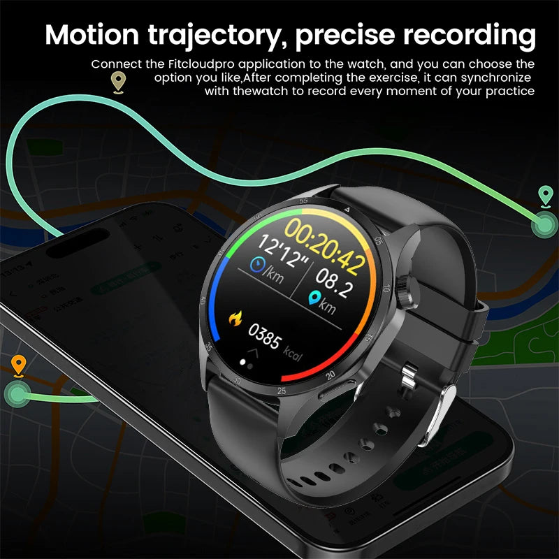2025 Men’s AMOLED Bluetooth Smartwatch