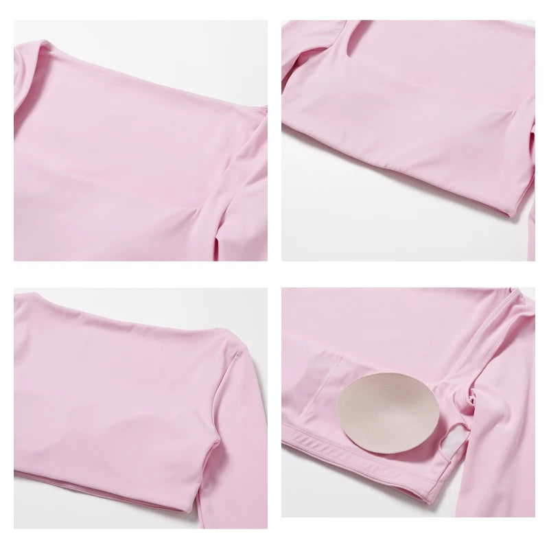 Women’s Quick-Dry Long Sleeve Sports Crop Top