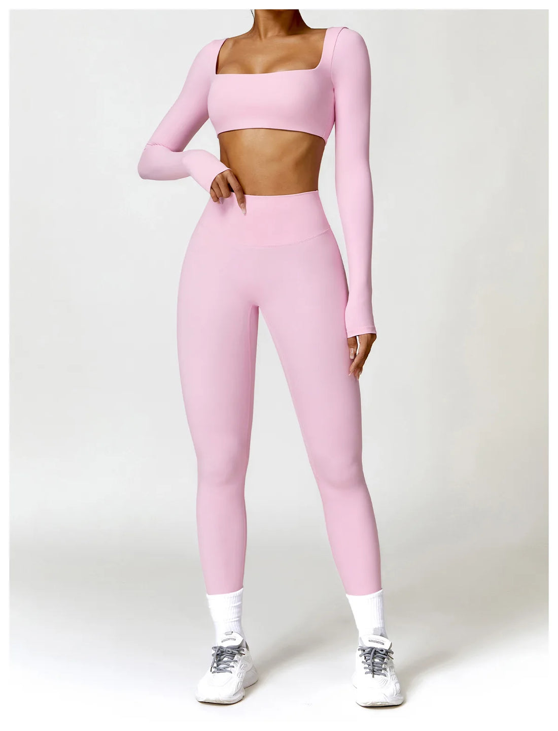 Women’s Quick-Dry Long Sleeve Sports Crop Top