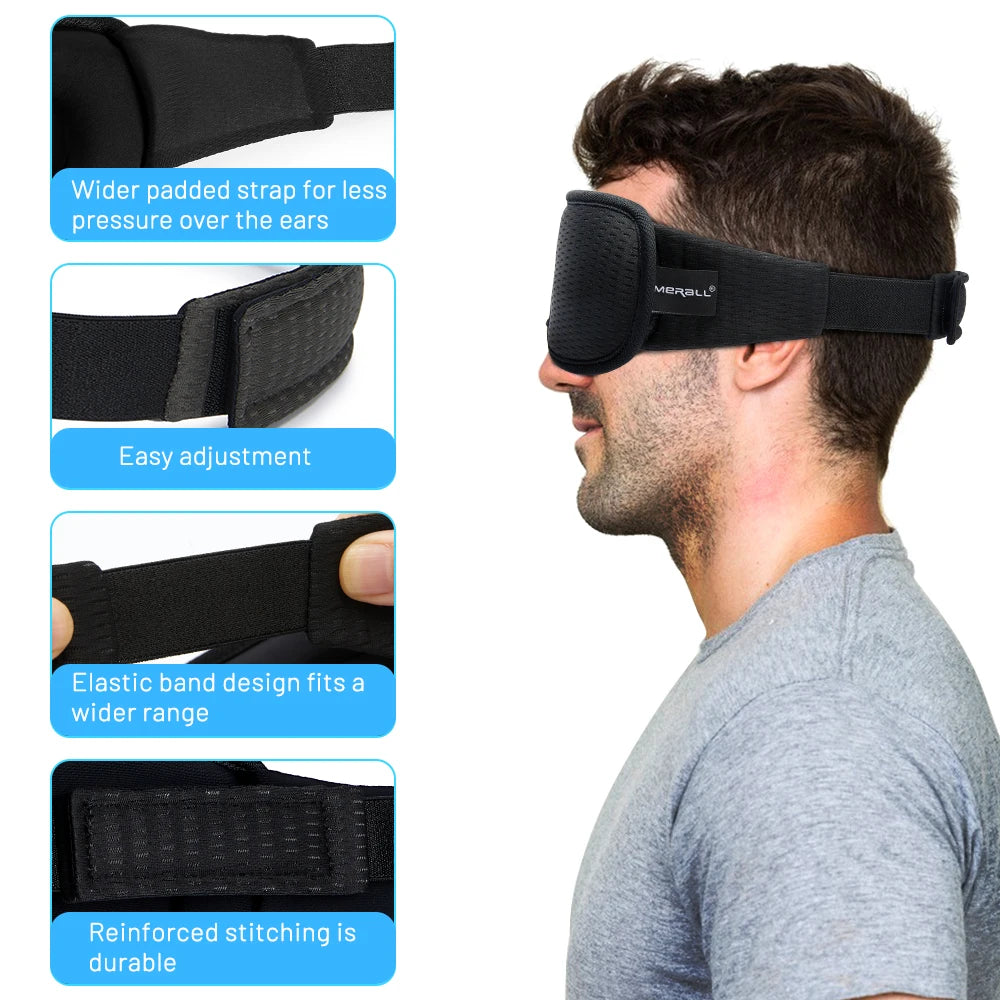 3D Contoured Sleeping Mask – Soft Breathable Eye Mask for Travel & Night Sleep