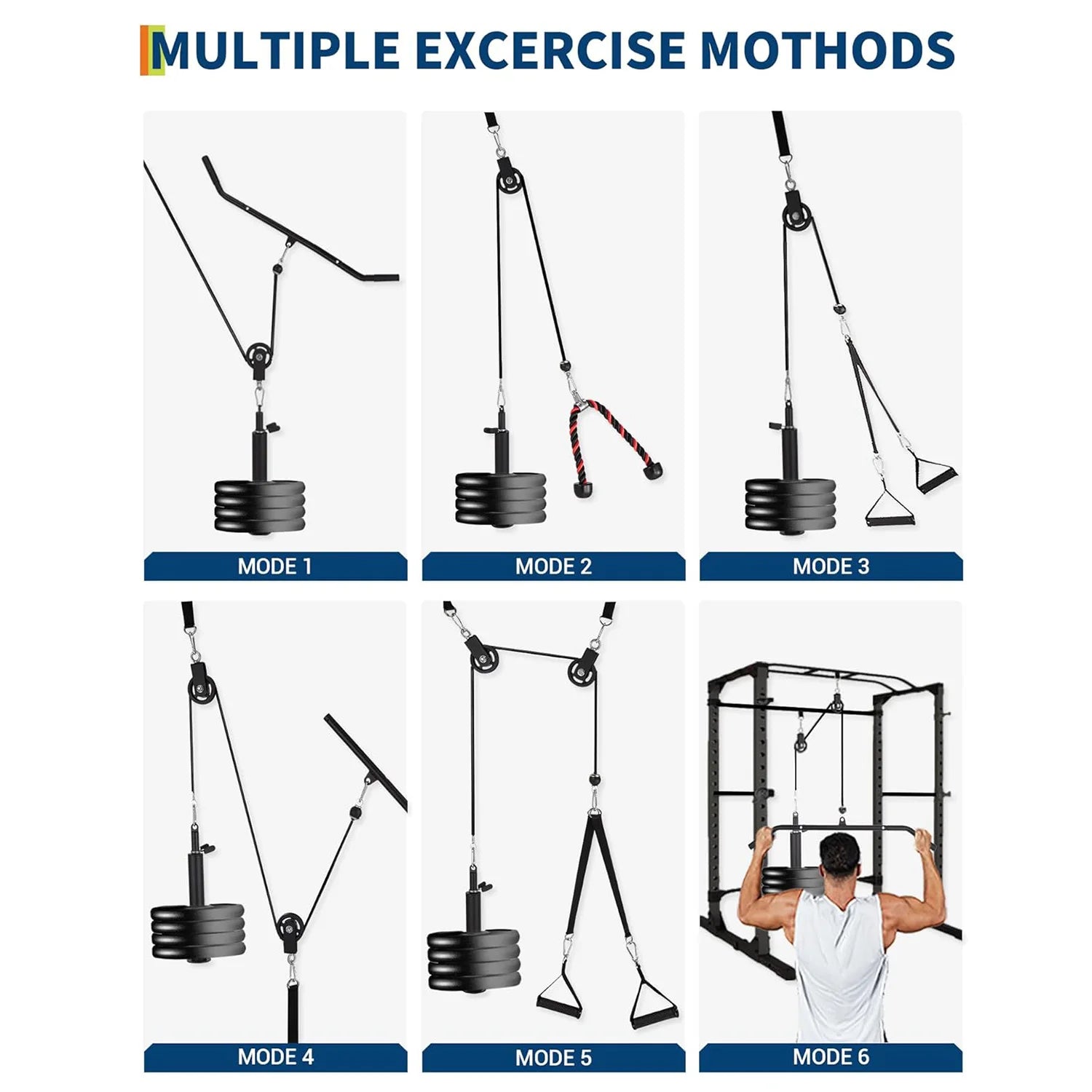 Home Gym Pulley Cable System Set