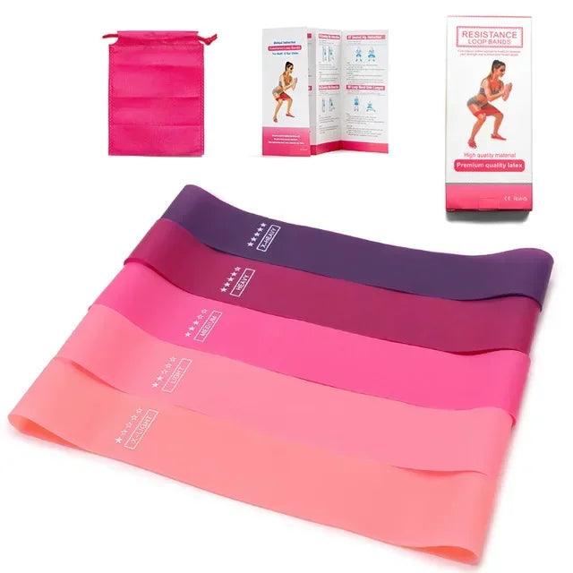 Portable Resistance Bands – Elastic Fitness Bands for Yoga, Pilates, CrossFit, and Strength Training