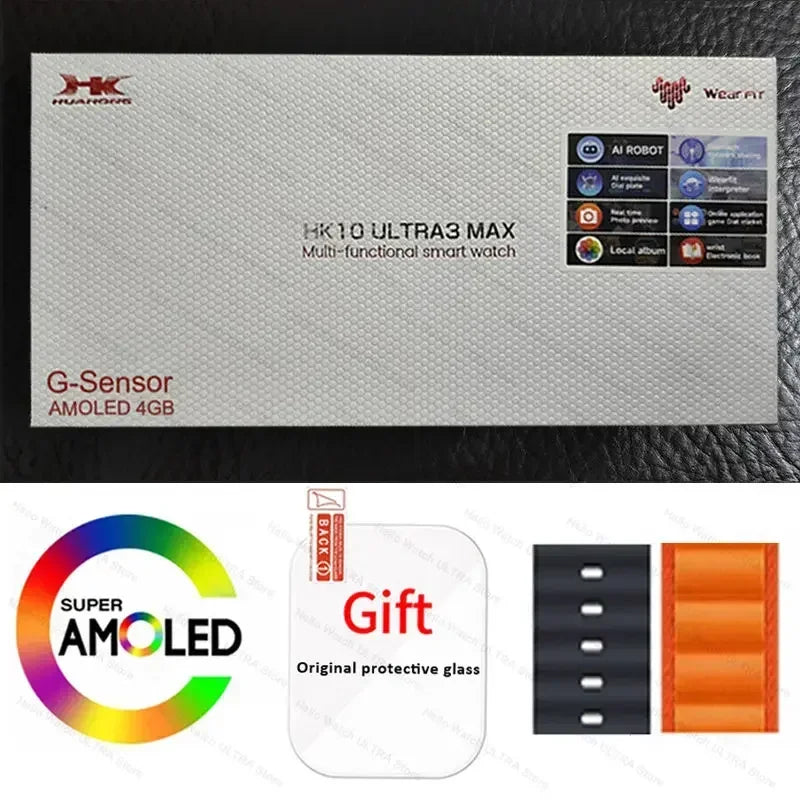 HK10 Ultra 3 Max Smartwatch 2025 – 49mm AMOLED