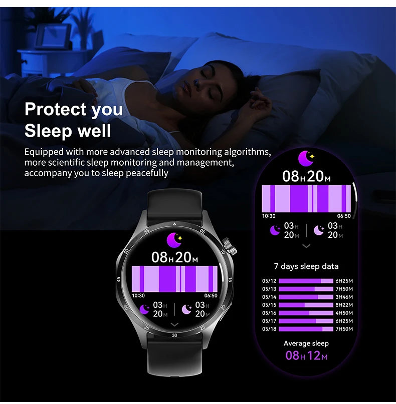 2025 Men’s AMOLED Bluetooth Smartwatch