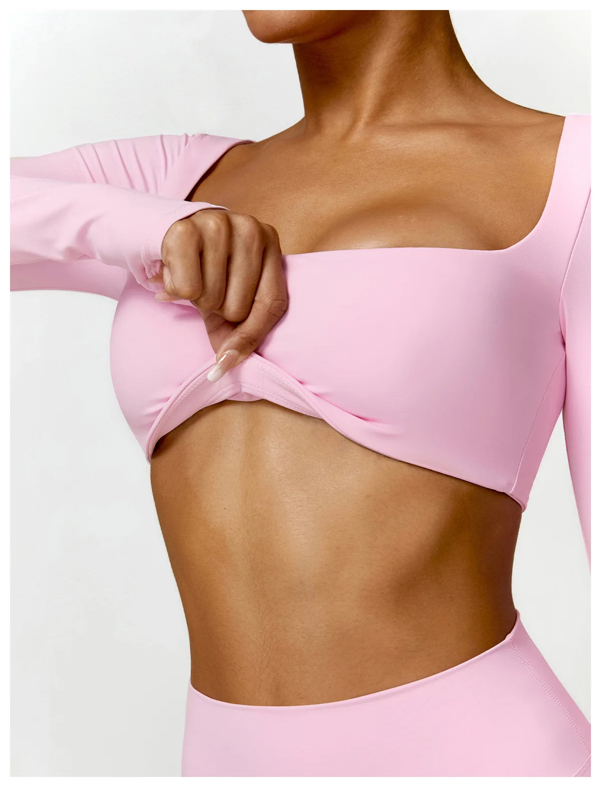 Women’s Quick-Dry Long Sleeve Sports Crop Top