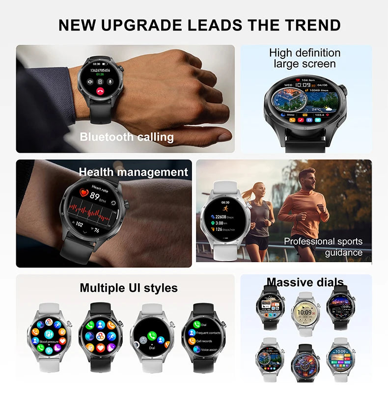 2025 Men’s AMOLED Bluetooth Smartwatch