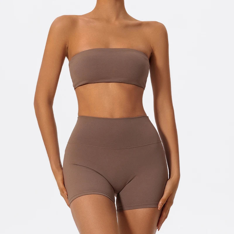 Women’s 2-Piece Strapless Fitness Set