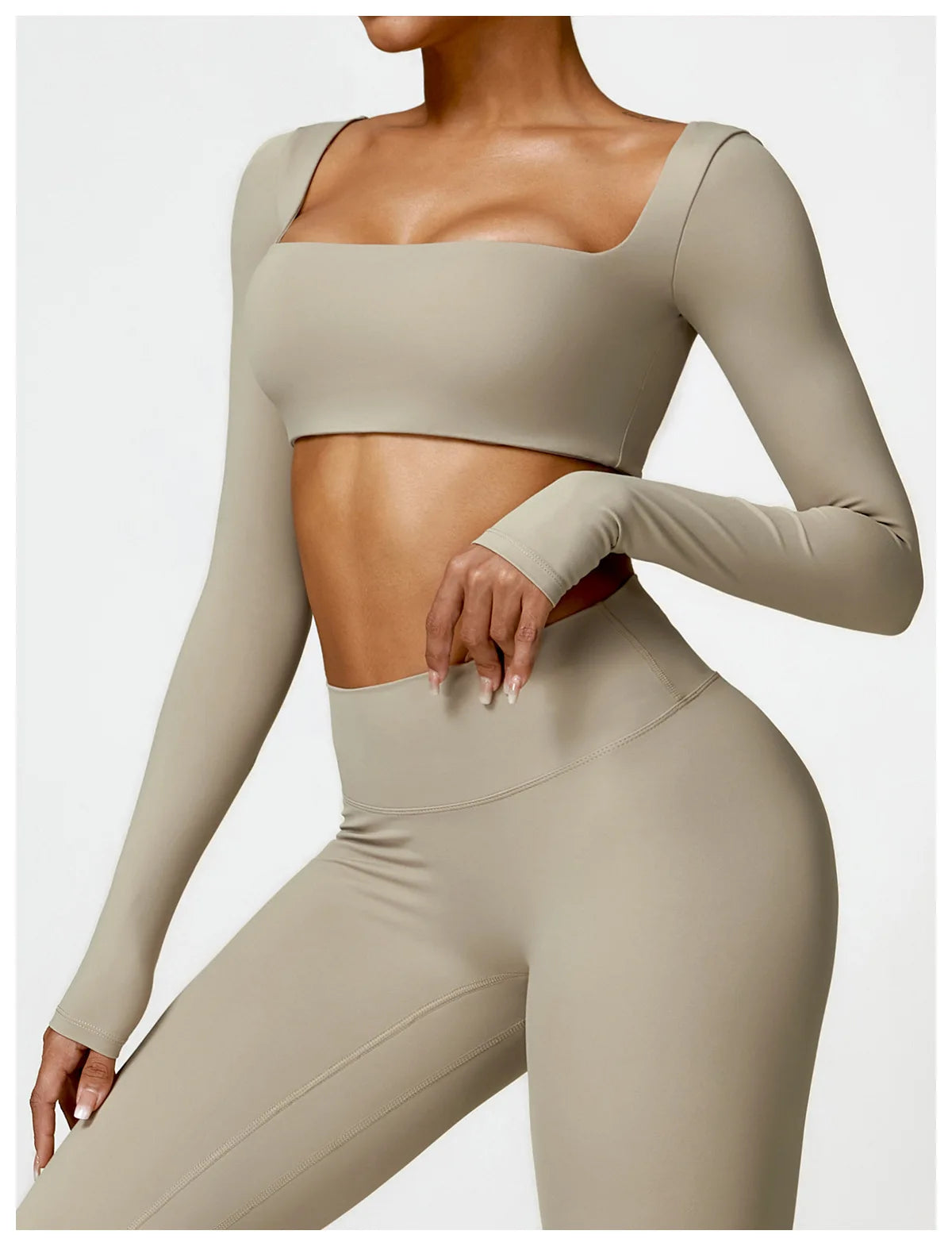 Women’s Quick-Dry Long Sleeve Sports Crop Top