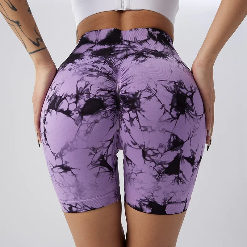Women’s Tie-Dye Seamless Yoga Shorts
