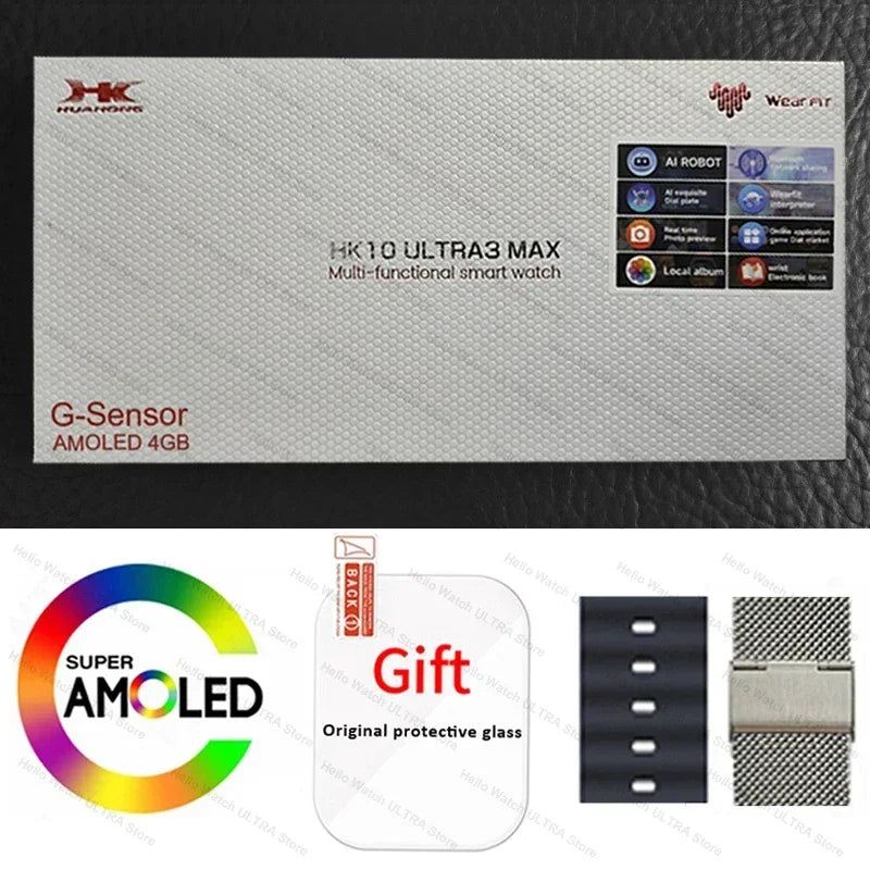 HK10 Ultra 3 Max Smartwatch 2025 – 49mm AMOLED