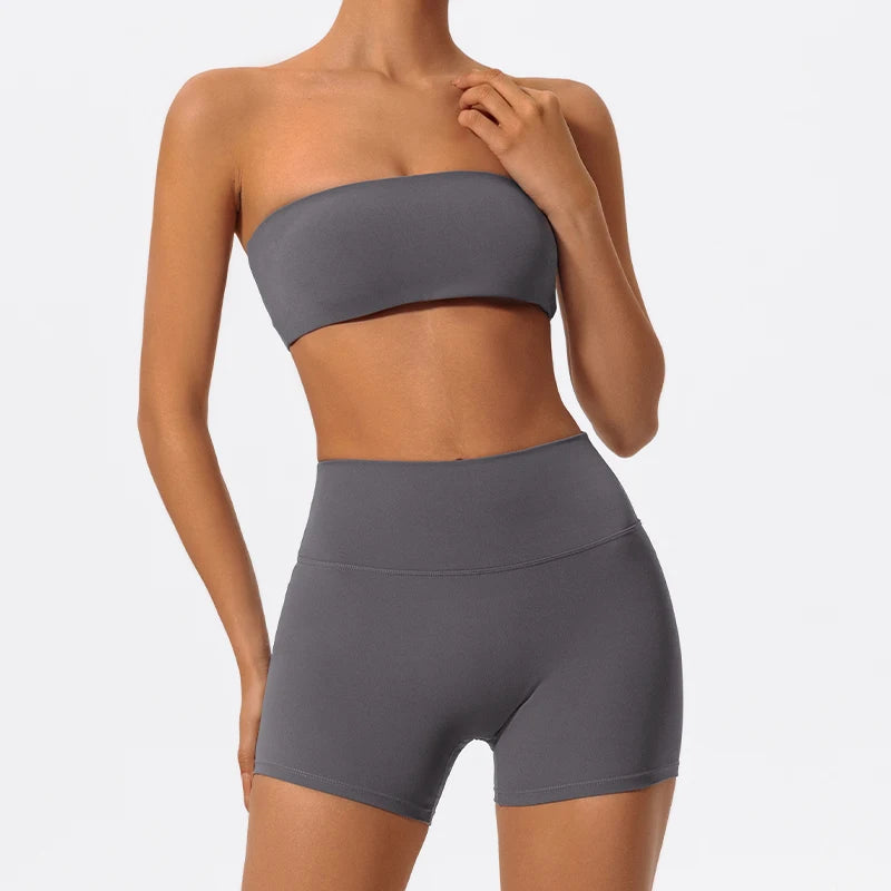 Women’s 2-Piece Strapless Fitness Set