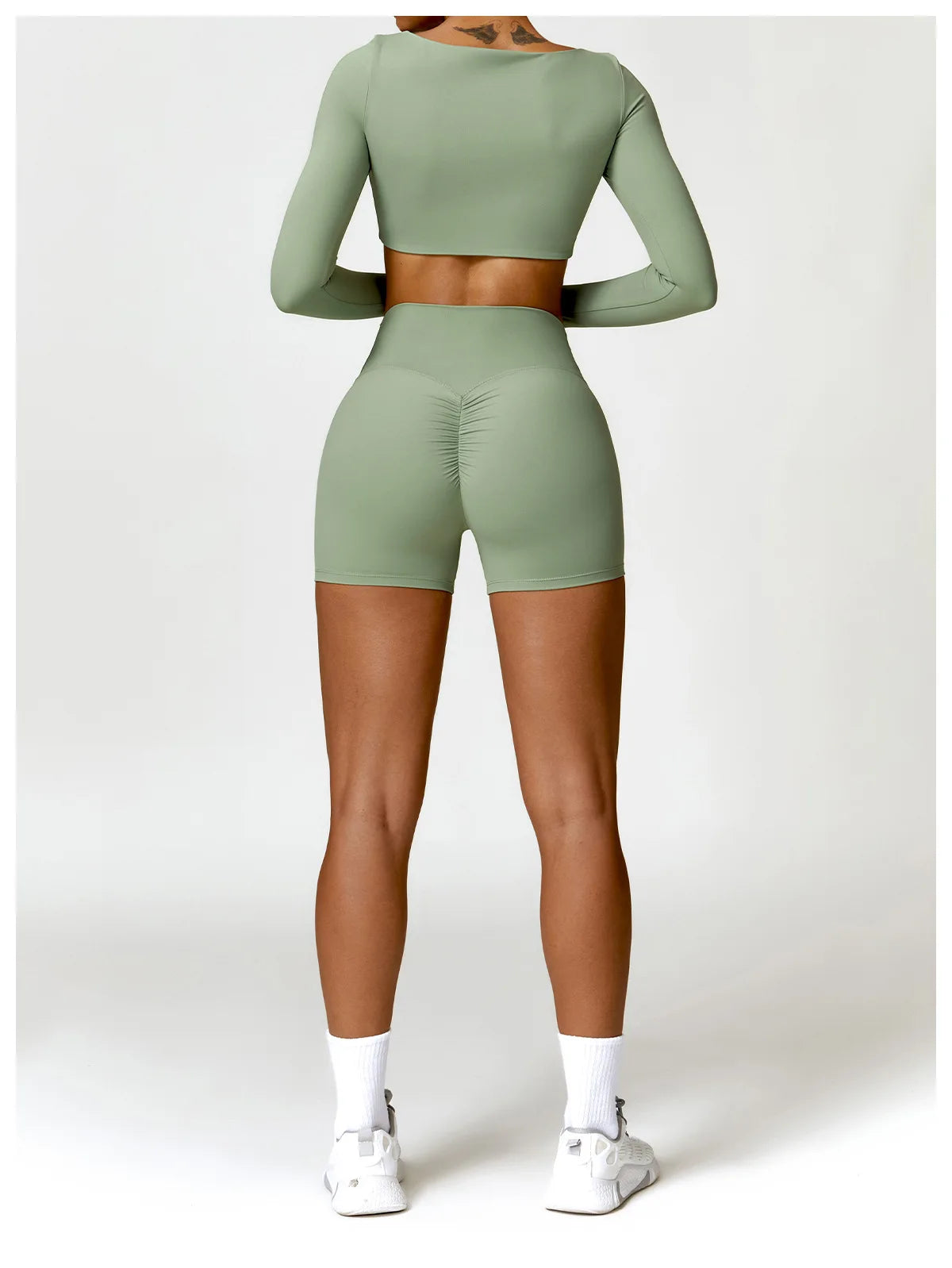 Women’s Quick-Dry Long Sleeve Sports Crop Top