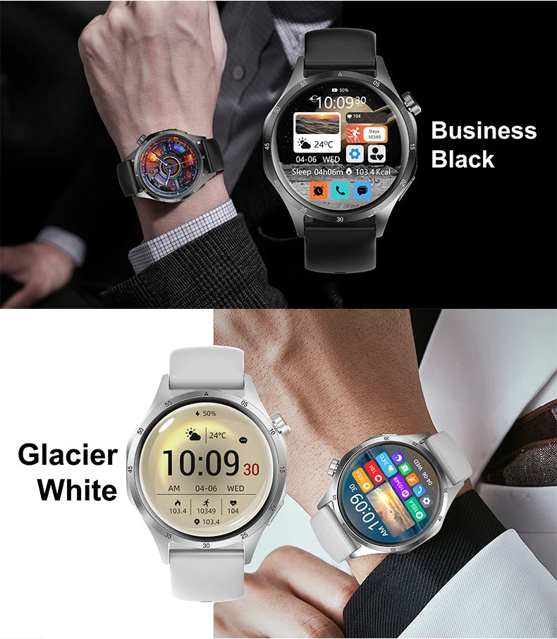 2025 Men’s AMOLED Bluetooth Smartwatch