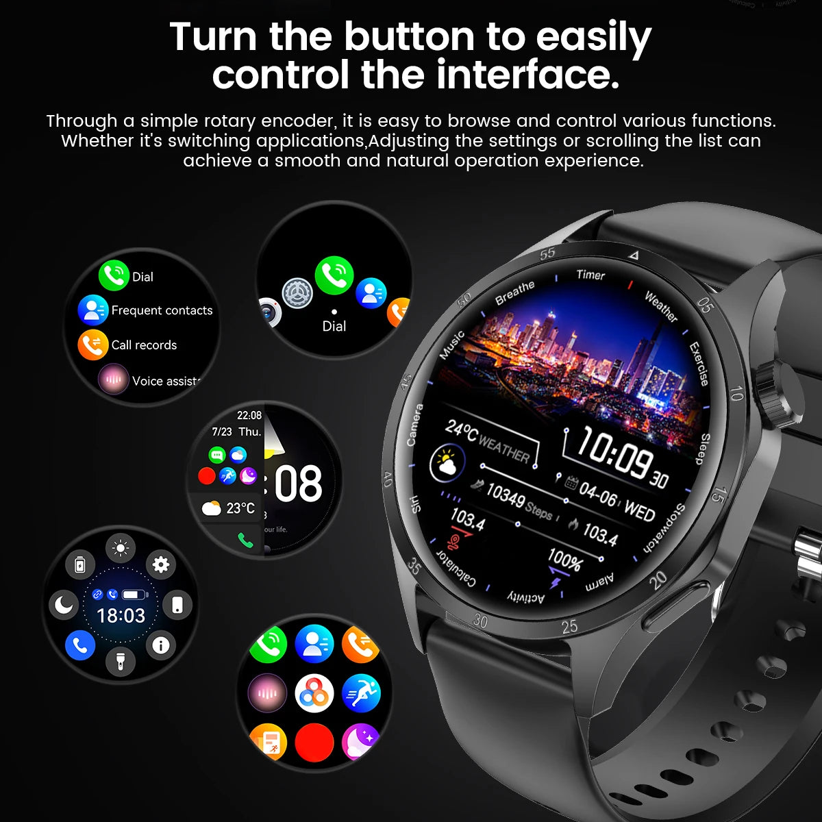 2025 Men’s AMOLED Bluetooth Smartwatch
