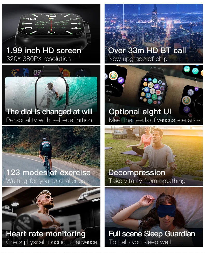 T900 Ultra 2 Smartwatch 49mm – Bluetooth Call, Music, NFC, Wireless Charging, Compatible with Android & iOS