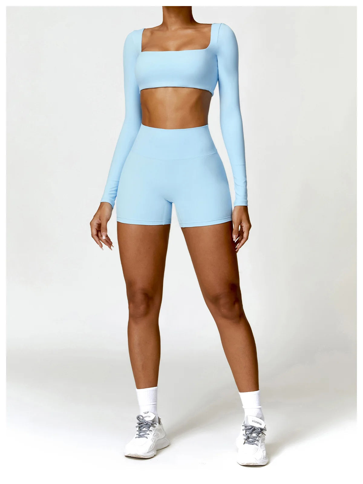 Women’s Quick-Dry Long Sleeve Sports Crop Top