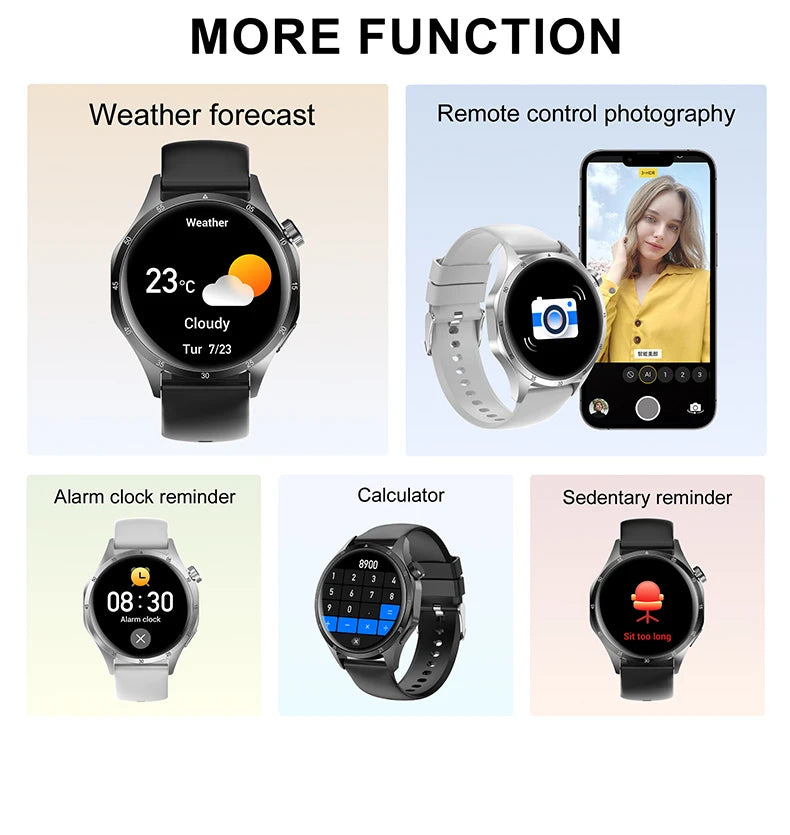 2025 Men’s AMOLED Bluetooth Smartwatch