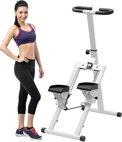 Adjustable Height Stair Stepper with Handlebars