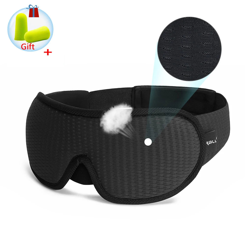 3D Contoured Sleeping Mask – Soft Breathable Eye Mask for Travel & Night Sleep