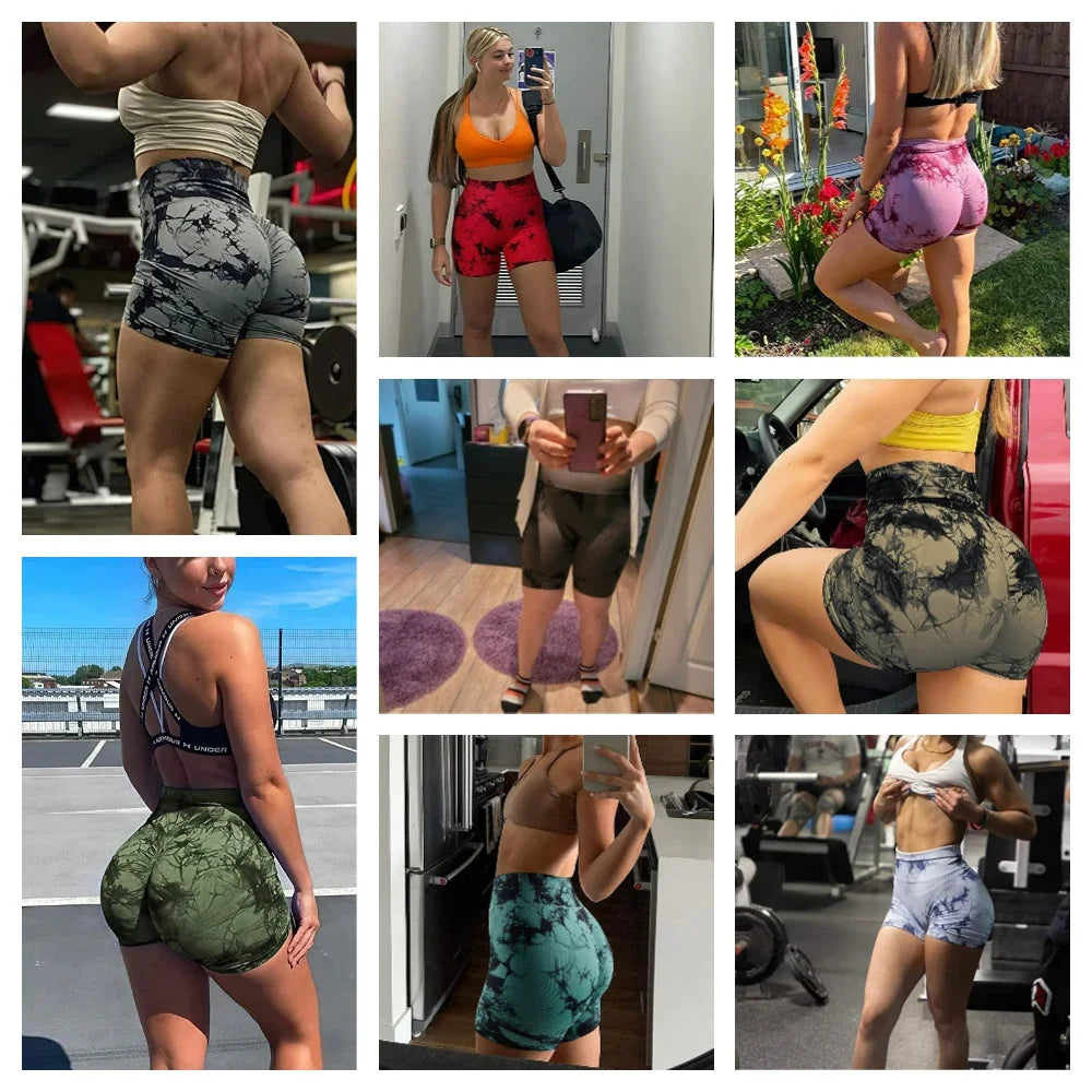 Women’s Tie-Dye Seamless Yoga Shorts