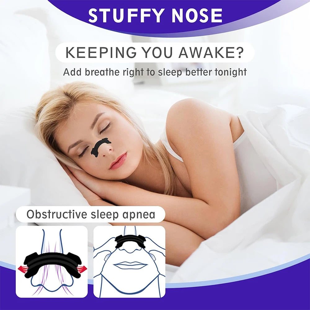 Black Nasal Strips for Better Breathing and Anti-Snoring