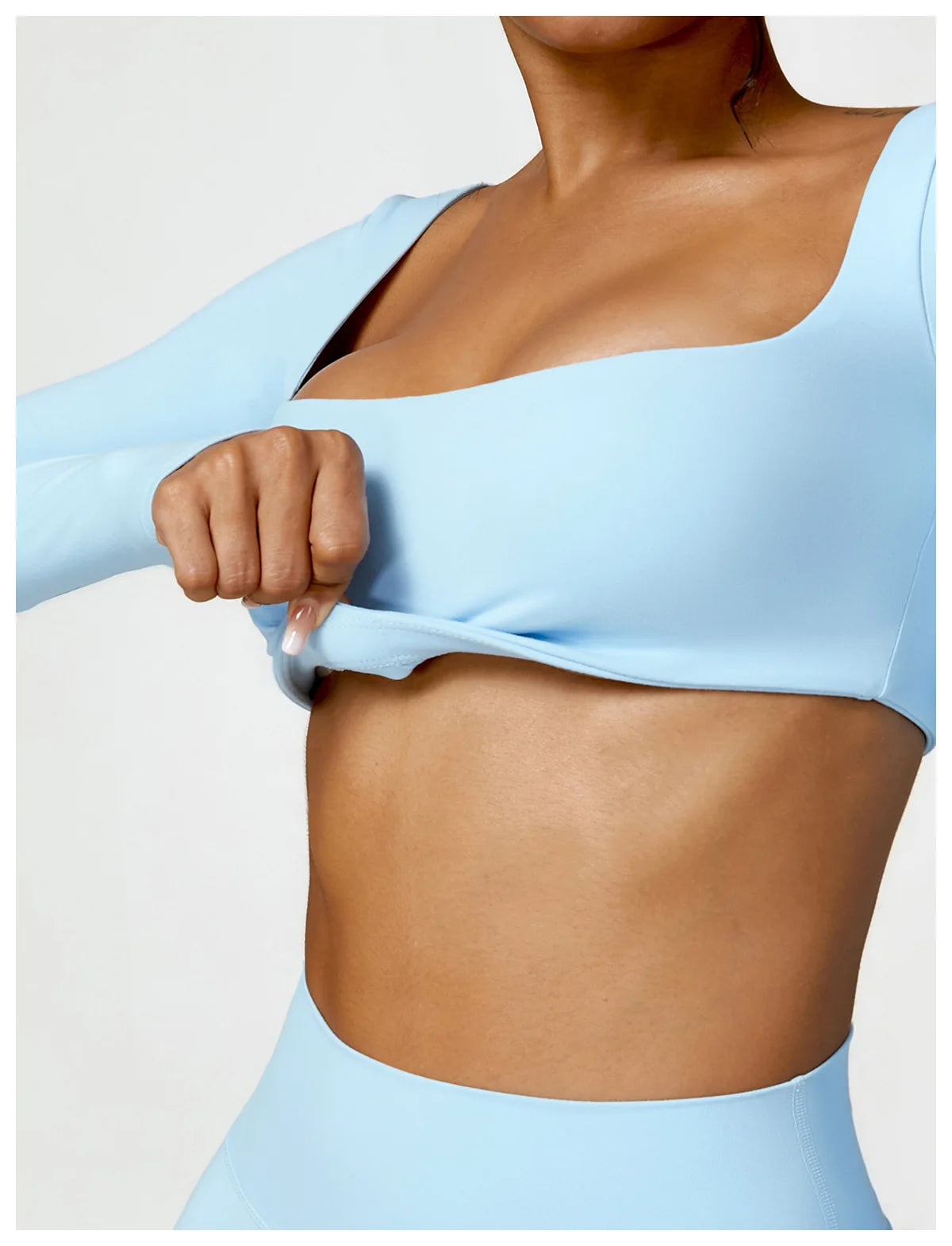 Women’s Quick-Dry Long Sleeve Sports Crop Top