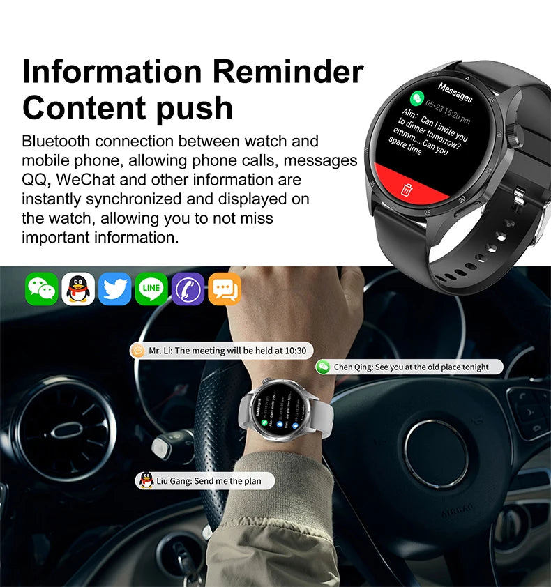 2025 Men’s AMOLED Bluetooth Smartwatch