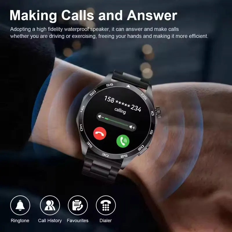 2025 Men’s AMOLED Bluetooth Smartwatch