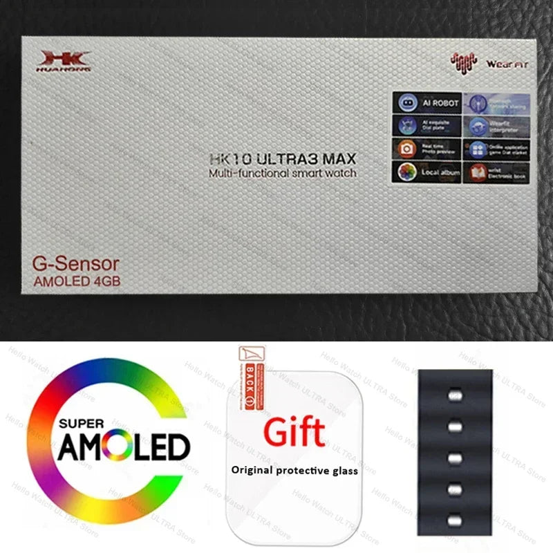 HK10 Ultra 3 Max Smartwatch 2025 – 49mm AMOLED
