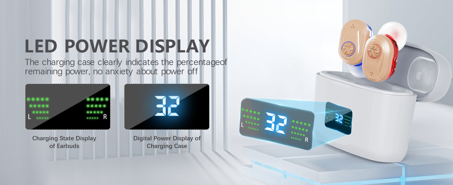 Wireless Mini Hearing Aid with Charging Case