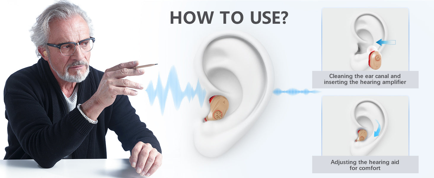 Wireless Mini Hearing Aid with Charging Case
